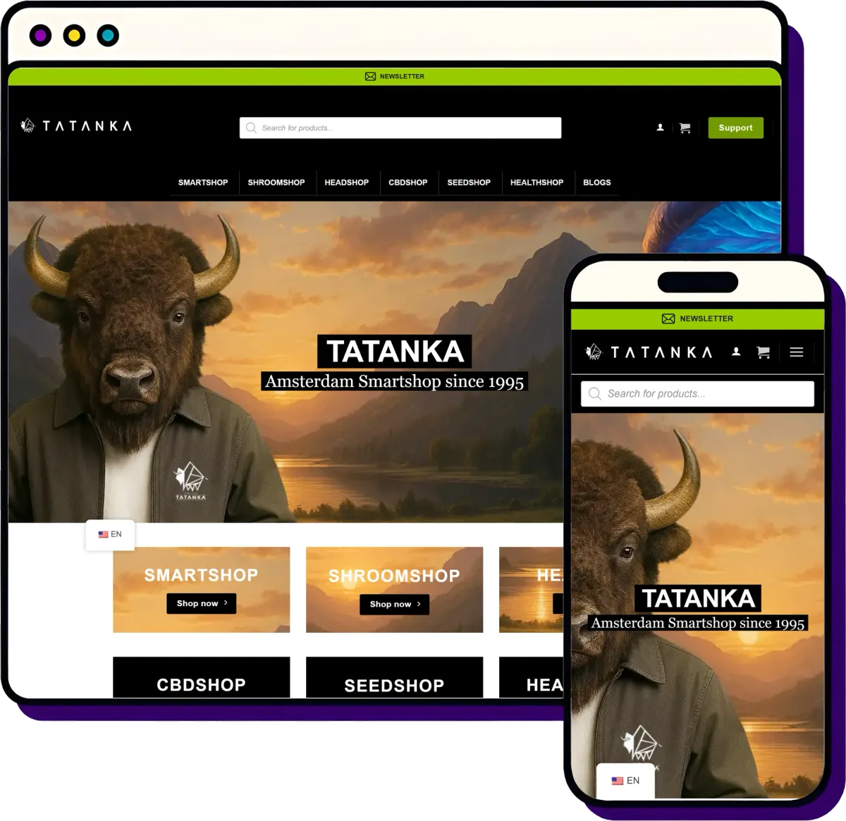 Tatanka: 15.000 SEO-bezoekers/maand in 7 talen voor bekendste smartshop ter wereld