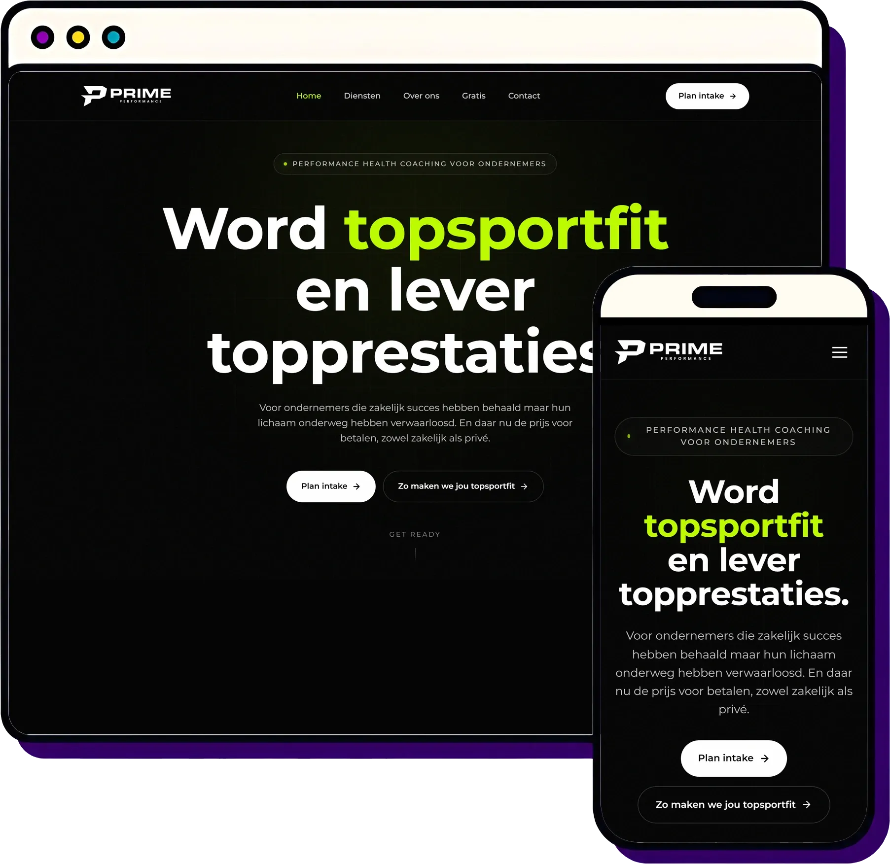 Prime Performance: Astro-site binnen Online Plus voor health-coach