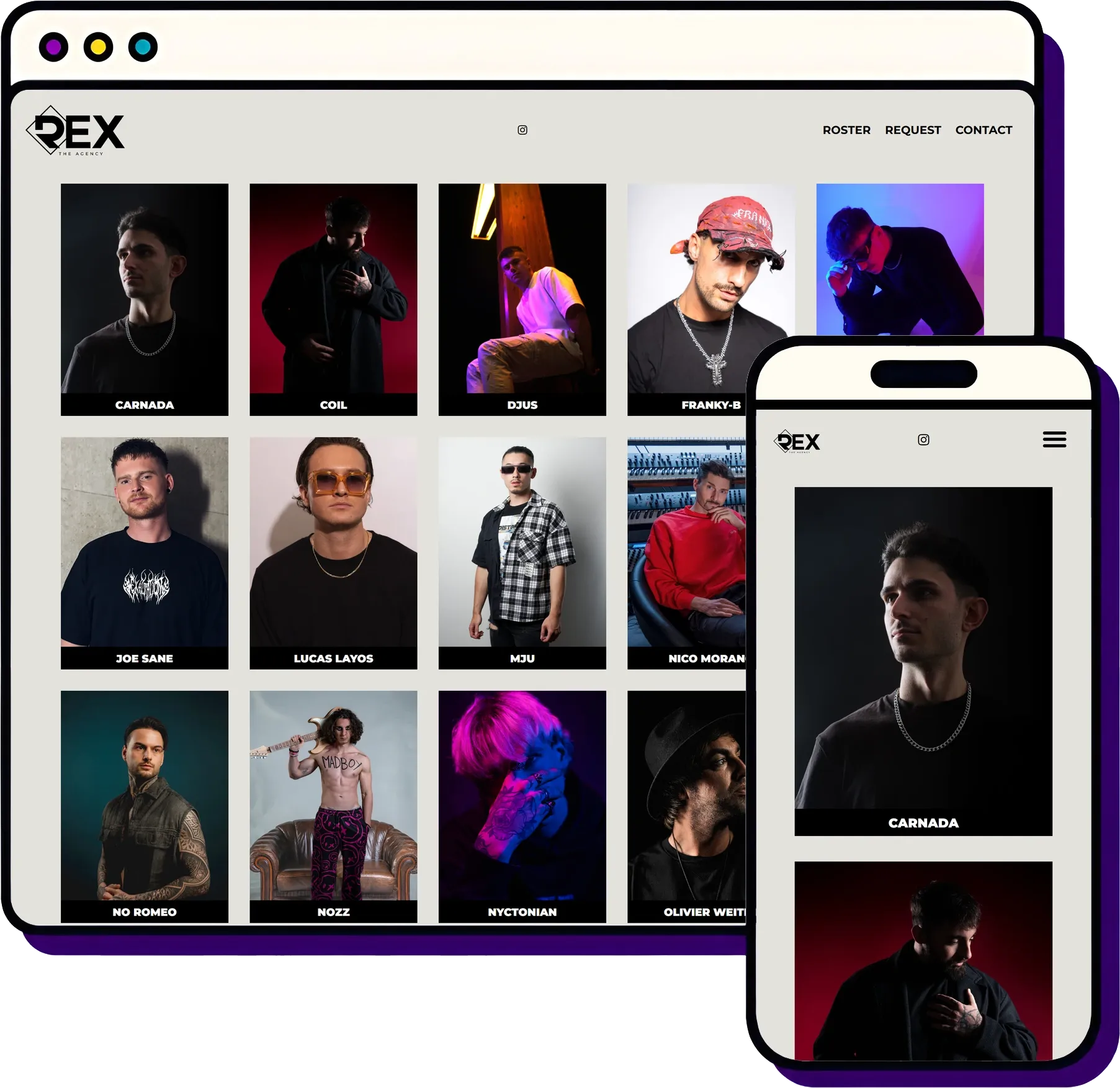 Rex The Agency: No-nonsense site voor techno/house bookings